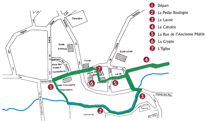 Plan du sentier du patrimoine